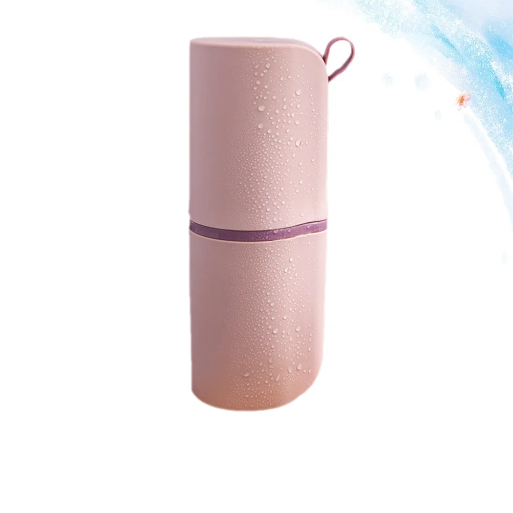 

Portable Travel Toothbrush Case Pink Lightweight Small Size for Hiking Camping Storage Box Holder Toothbrush Case