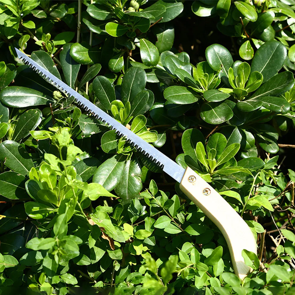 

2Pcs Gardening Saw Wood Pruning Hand Saw Lightweight Compact Non Slip Wooden Handle for Camping Hiking Trail Clearing