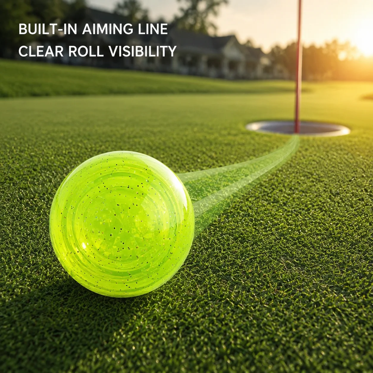 Caiton 1pc 4-Layer Park Golf Ball – Superior Durability, Enhanced Spin, Vibrant Colors, High Elasticity, For Fun and Training.