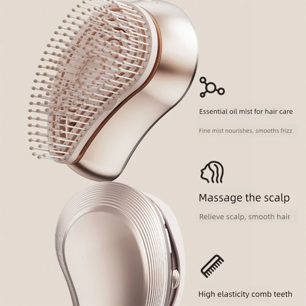 Antistatic Electric Spray Massage Comb Head Relaxation Atomized Liquid Scalp Massage Brush 2 Gear Nourishing Scalp