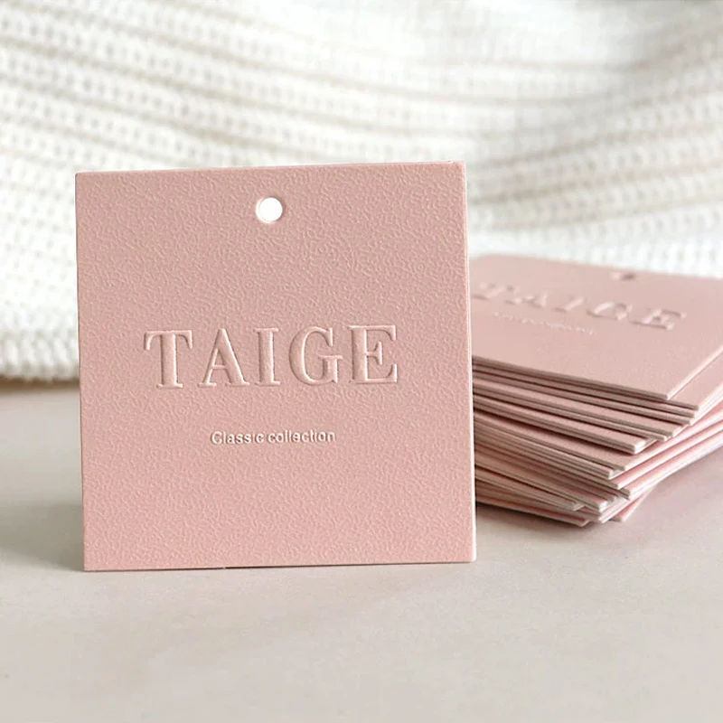 

Luxury Custom logo Clothing hang Tag Wholesale Special Paper Pressure Printing hang Tag Eco Friendly Swinging Hangtags Custom
