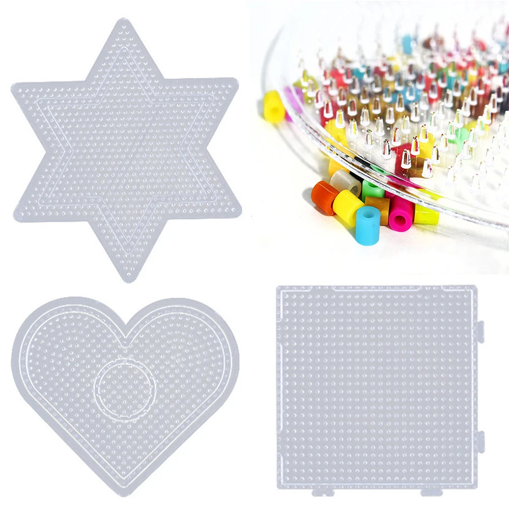 2.6mm/5mm Beads Toys DIY Tools Educational Tangram Circle Square Shape Jigsaw Puzzle Pegboard Template Children Handmade Gifts