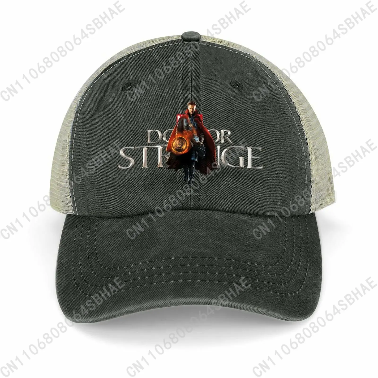 

Marvel Doctor Strange Mesh Cowboy Hat Hollow Ventilated Summer Cap Men Women Outdoor Sun Hat Adjustable Strap Custom Cosplay