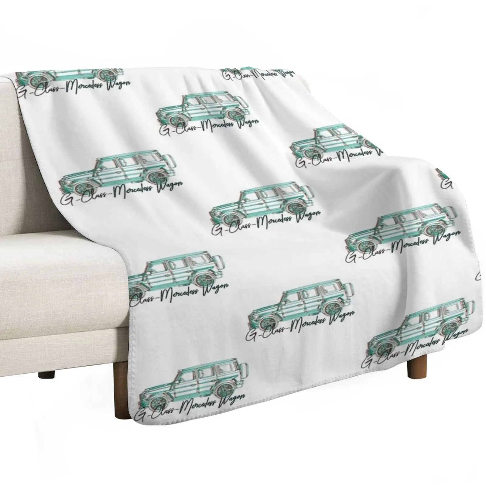 G Class wagon - Throw Blanket Cute Plaid decorative Soft Hairys Soft Big Flannel Fabric Blankets