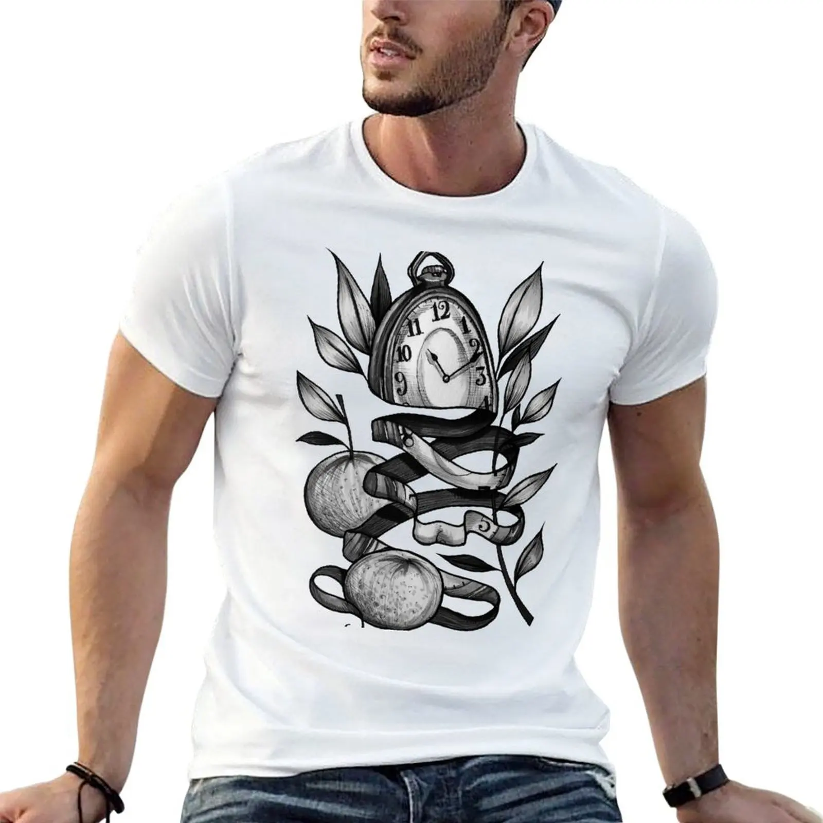Clocks and Clementines T-Shirt oversized t shirt blacks mens graphic t-shirts anime