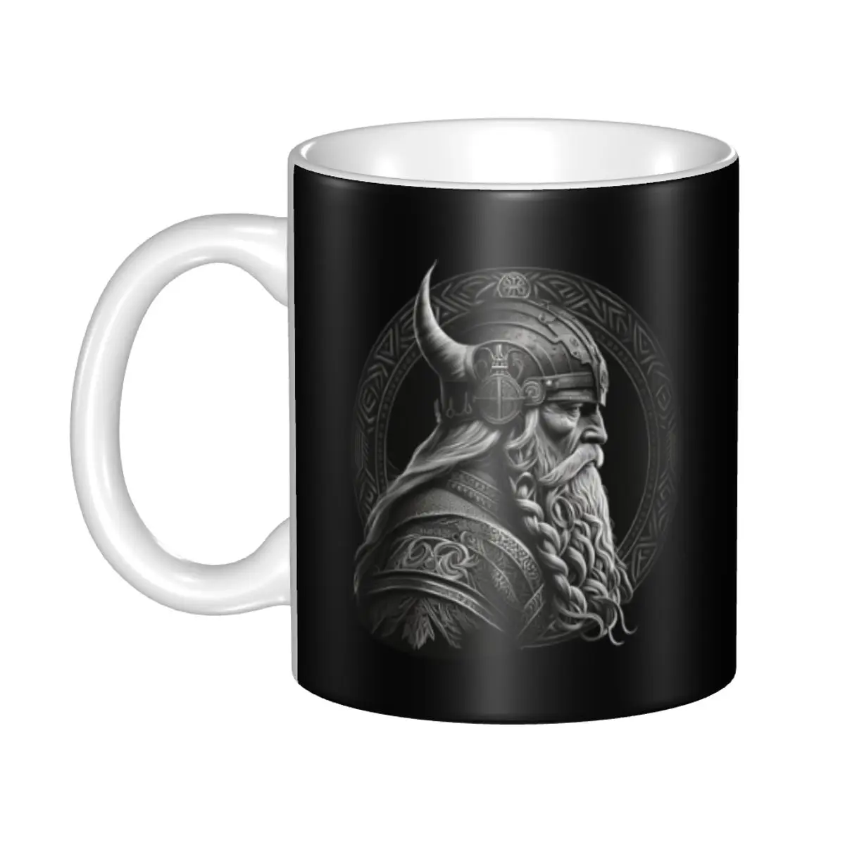 Viking God Odin In Thought Coffee Mug DIY Customized Nores Mythology Ceramic Tea Milk Mug