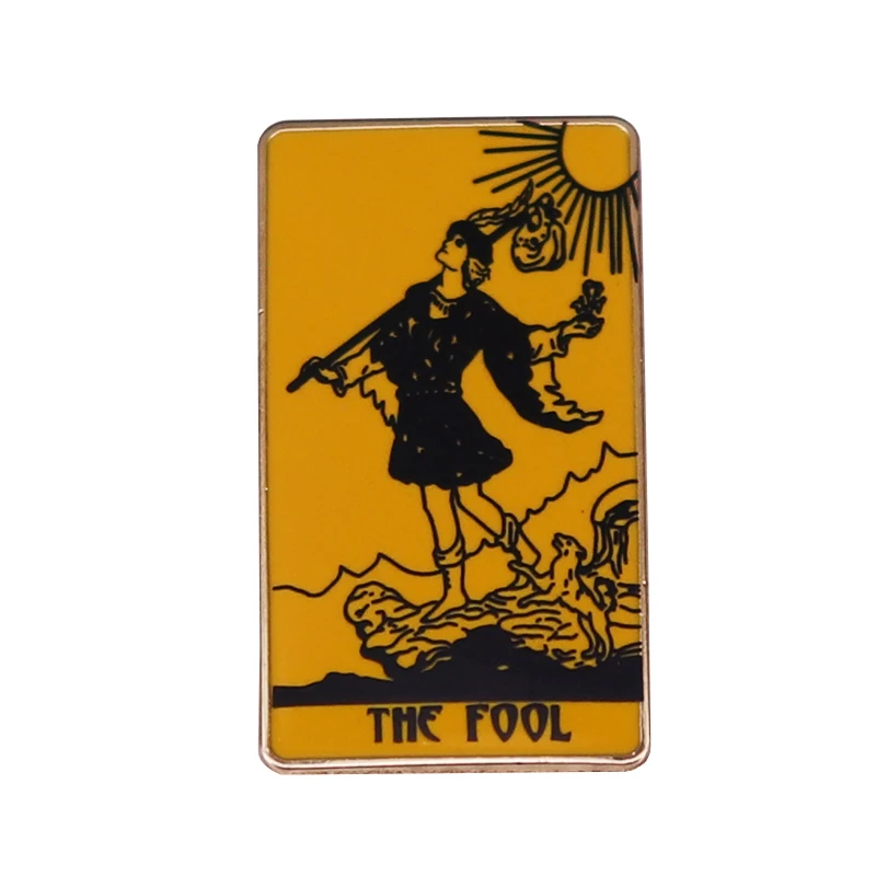 One of The 22 Major Arcana 0 XXII The Fool Tarot Badge Pin