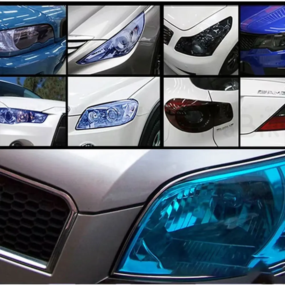 

Dark Blue Car Headlights Protective Film PVC Vinyl Film Green Auto Motorcycle Headlight Taillight Tint Wrap Sheet Sticker