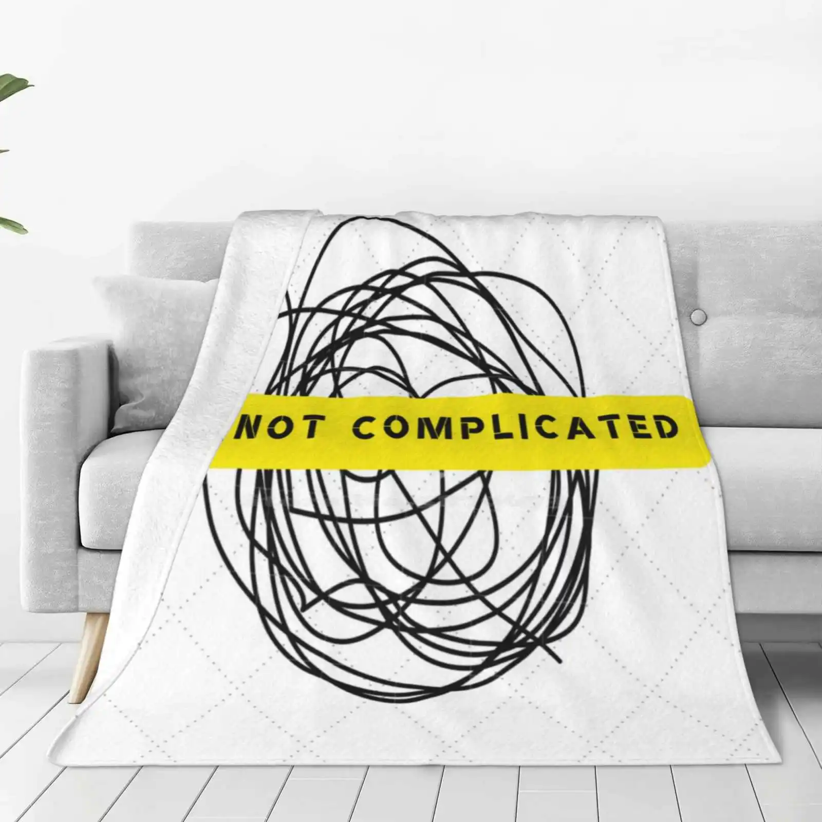 I'M Not Complicated Blanket Soft Warm Travel Portable Blanket Complicated Funny Keep It Simple Simplify Simple Life Stressed