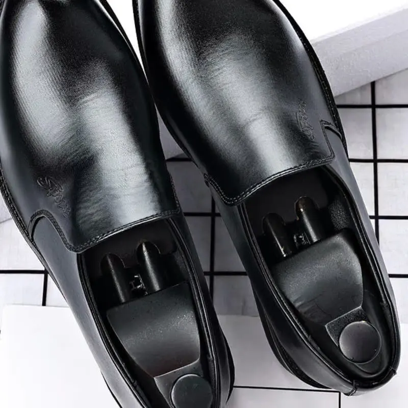 dress shoes men formal leather for men\'s elevator classic mens designer luxury casual social office increasing  wedding shoes