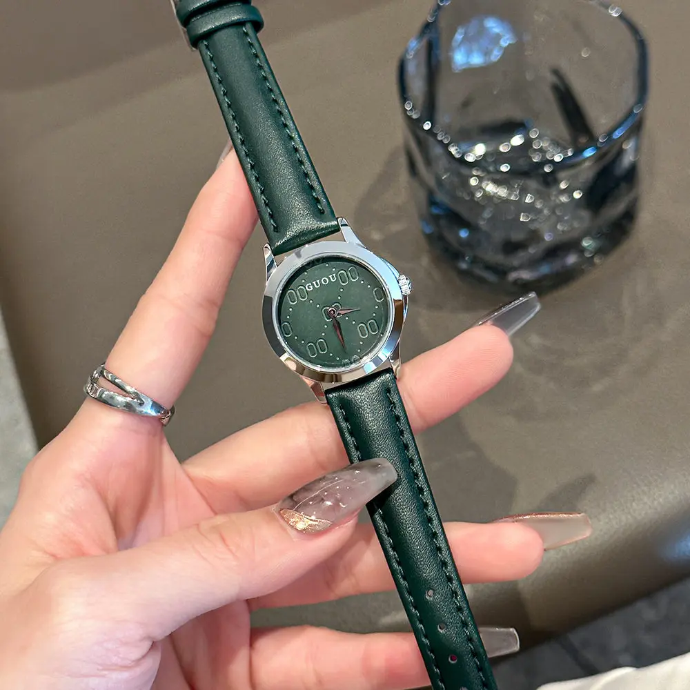 

New Stylish And Luxurious Women'S Watch, Simple Leather Strap Wristwatch, Casual And Trendy Quartz Watch For Women.
