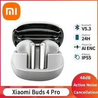 Xiaomi Mi Buds 4 Pro TWS Earphone Bluetooth 48dB Active Noise Cancelling Wireless Headphone HiFi Sound 38 Hour Battery Life IP54