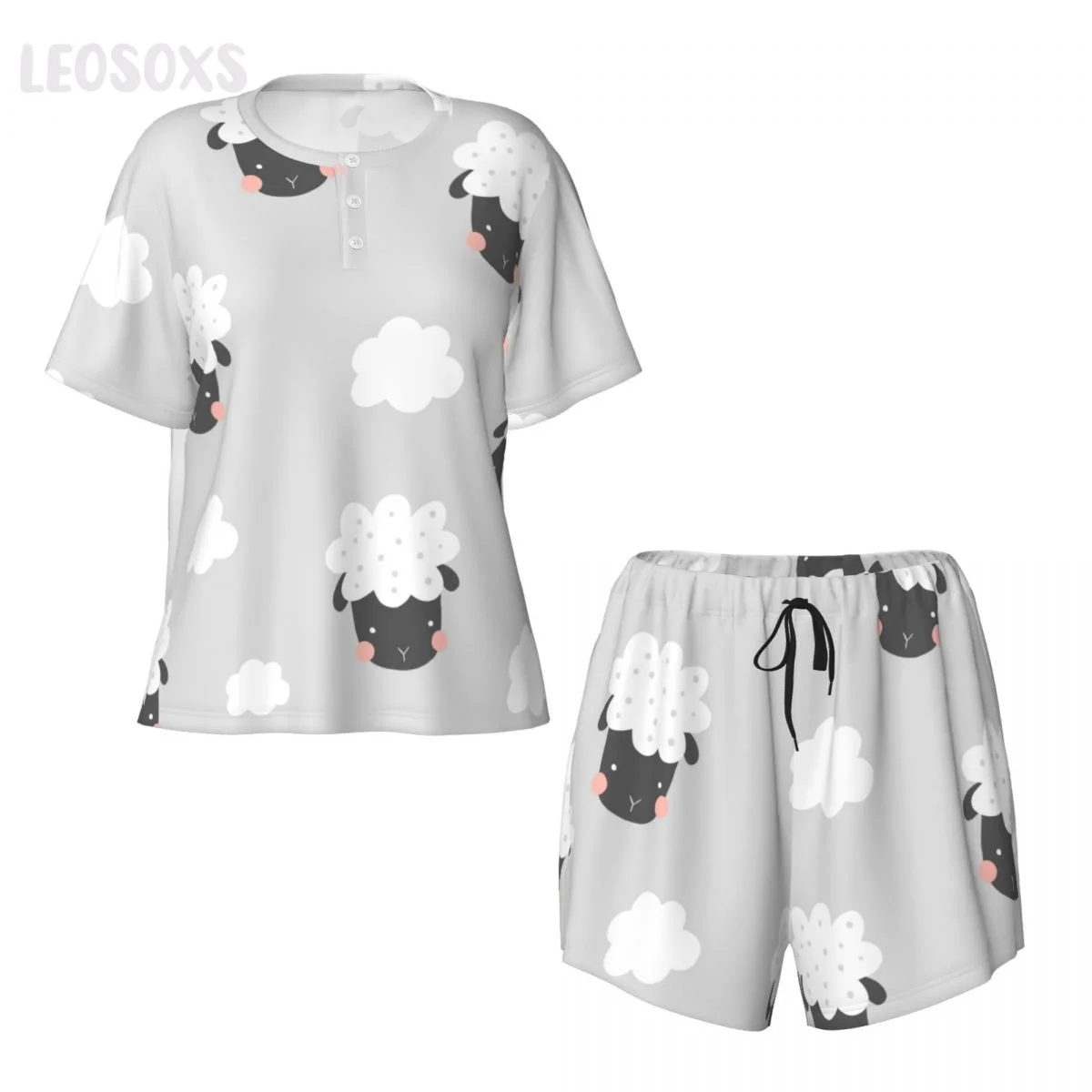 

Goats Loose Casual Summer Women Pajama Short-Sleeved Sets