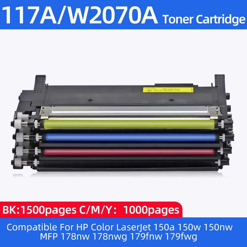 

117A W2070A W2071A W2072A W2073A Toner Cartridge with Chip Compatible for HP Color LaserJet 150a 150w 150nw MFP 178nw 179fnw