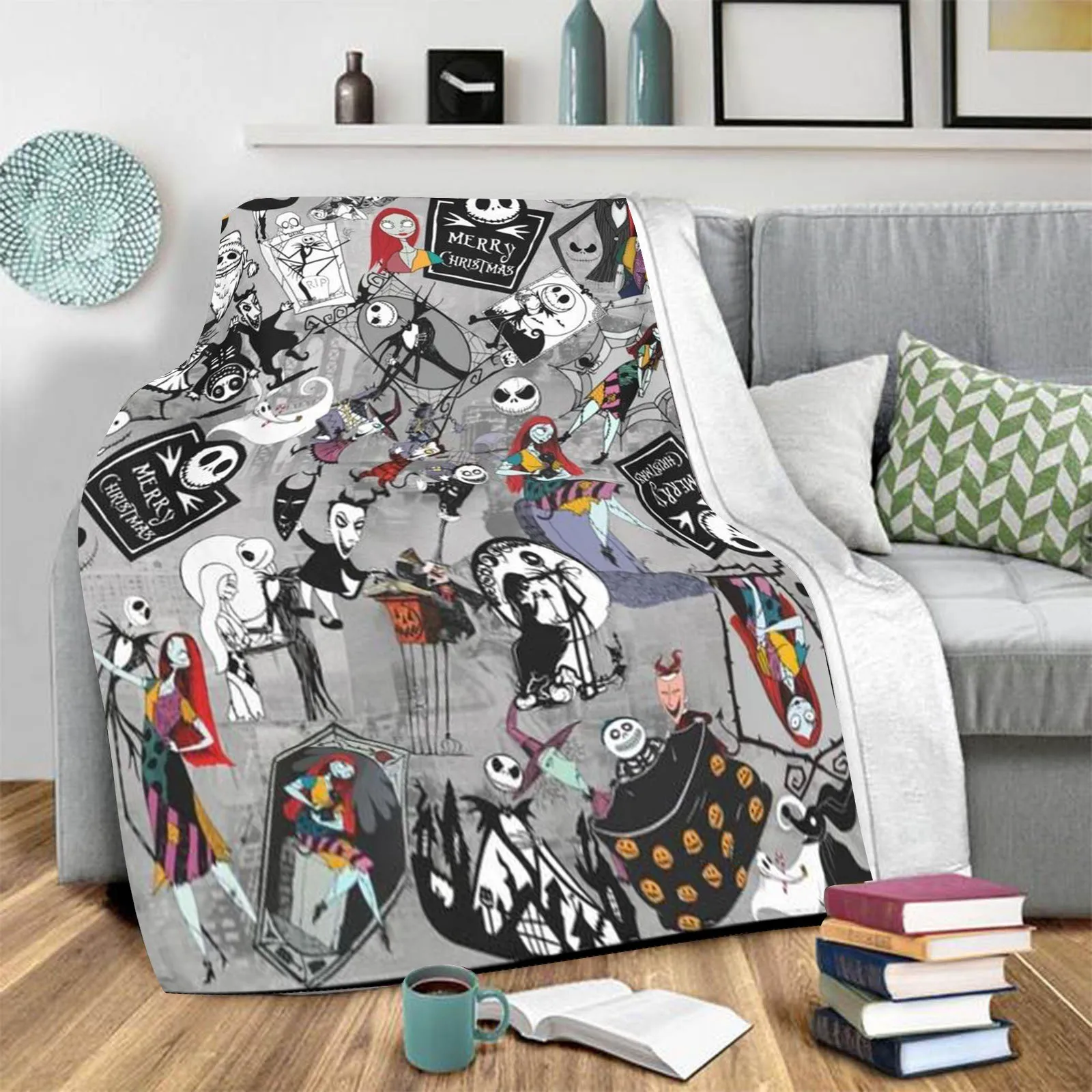 

Scary Halloween Blanket Bed Travel Bedding Blanket Large Halloween Decoration Scary Halloween Blanket Birthday Gift 2024