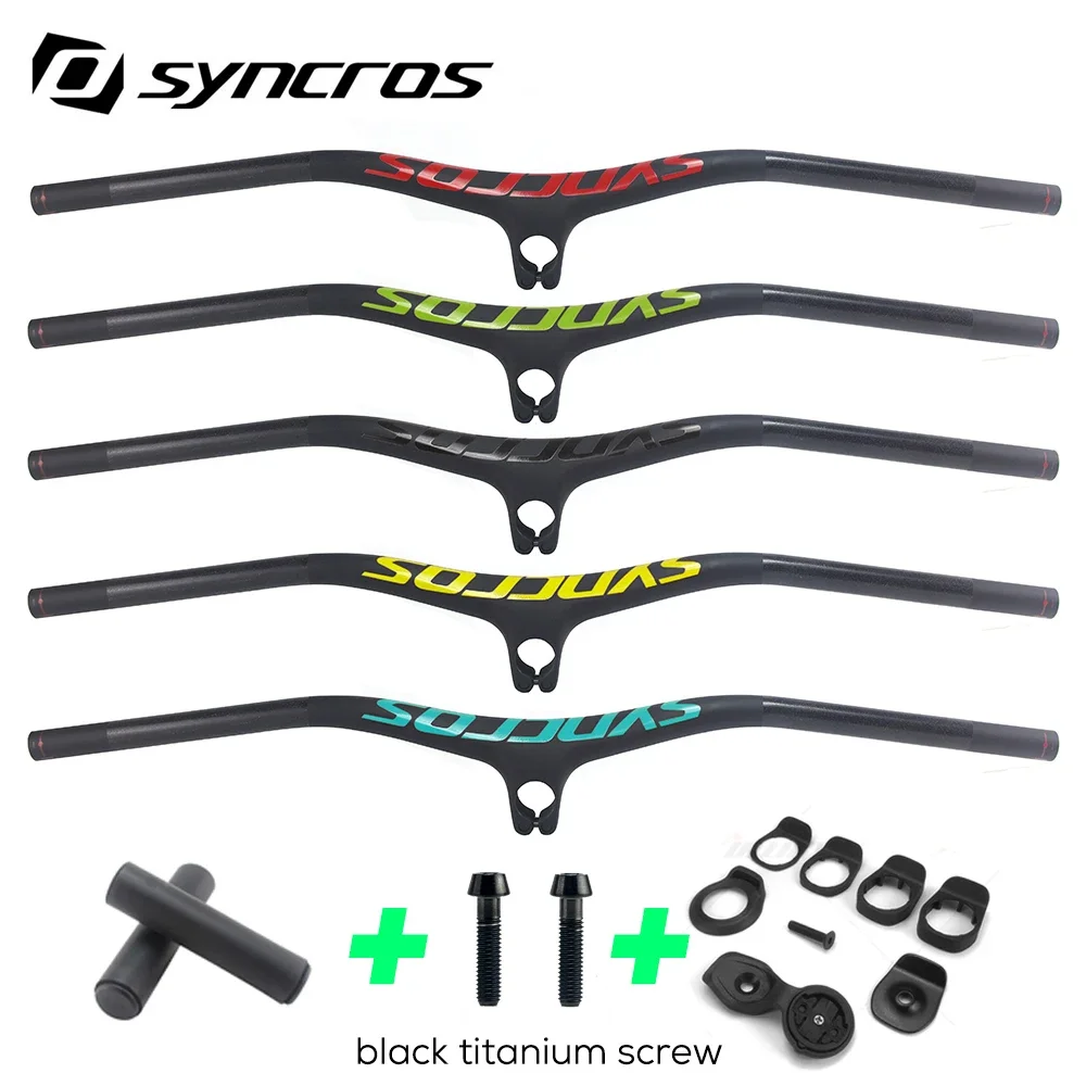 SYNCROS   MTB Carbon Fiber  Integrated Mountain Handlebar FRASER IC SL -8 -17 -25 Three Specifications with Titanium Screws