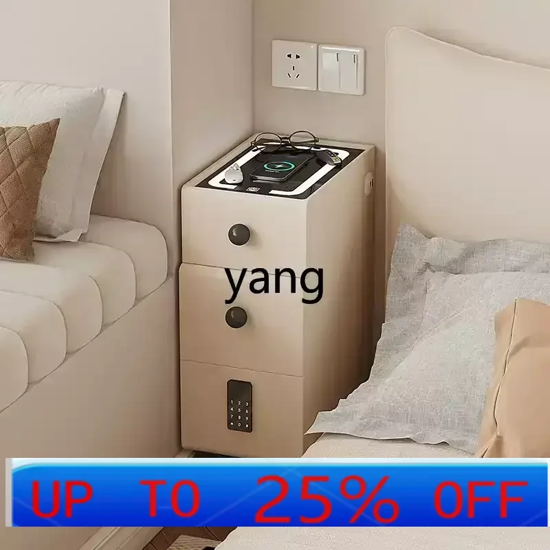 

LH wireless charging bedside table password lock bed gap locker