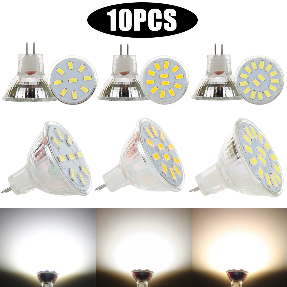 

1​0Pcs/Lot MR11 Mini Spotlight 2W 3W 4W LED Bulb Lamp 5733 SMD LED Light 9LEDs 12LEDs Lampada for Living Room Bedroom Lighting