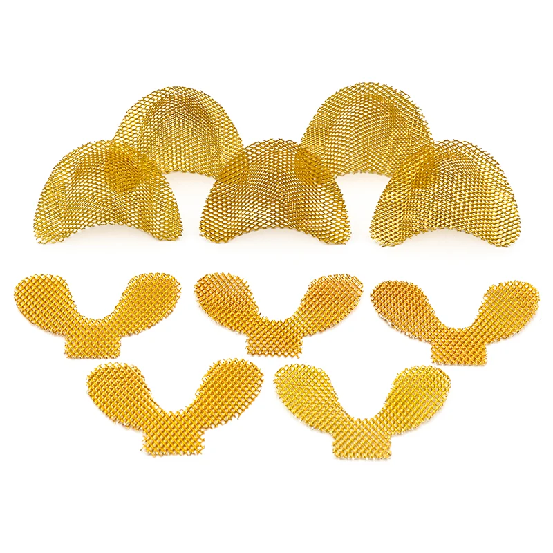 10pcs Dental Impression Metal Net Tray Used for Strengthen Upper Teeth/lower Teeth Palatal Reinforcement Mesh Dentist Tool