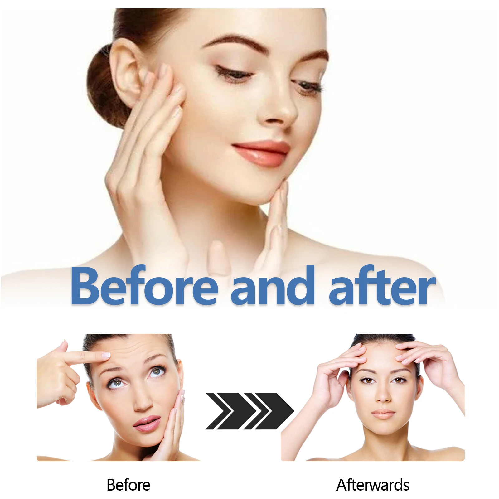 مصل الببتيد النحاسي الأزرق المضاد للتجاعيد وتقليص المسام والعناية بالبشرة وتجديد شباب حمض الهيالورونيك وسيروم ترطيب البقع