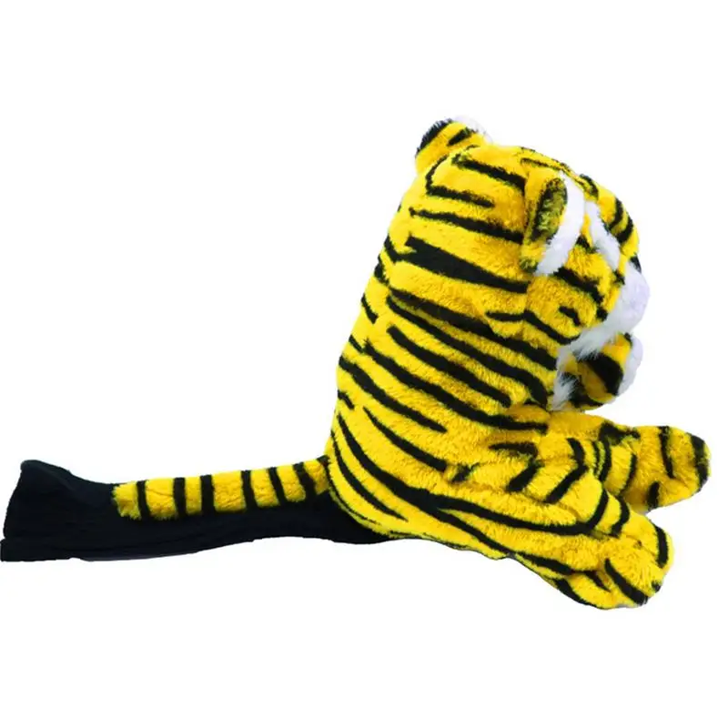 Funny Golf Driver Headcover Cartoon Tiger Driver Headcover Stuffed Golf Club Covers For Woods Functional Golf Accessories Fit