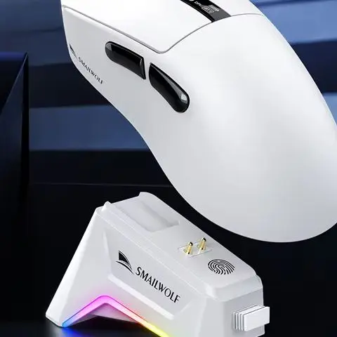 

SMAILWOLF M6 Wireless Gaming Mouse Bluetooth Mouse PAW3311 Tri-Mode Connection E-sports Mouse With RGB Magnetic Charging Dock