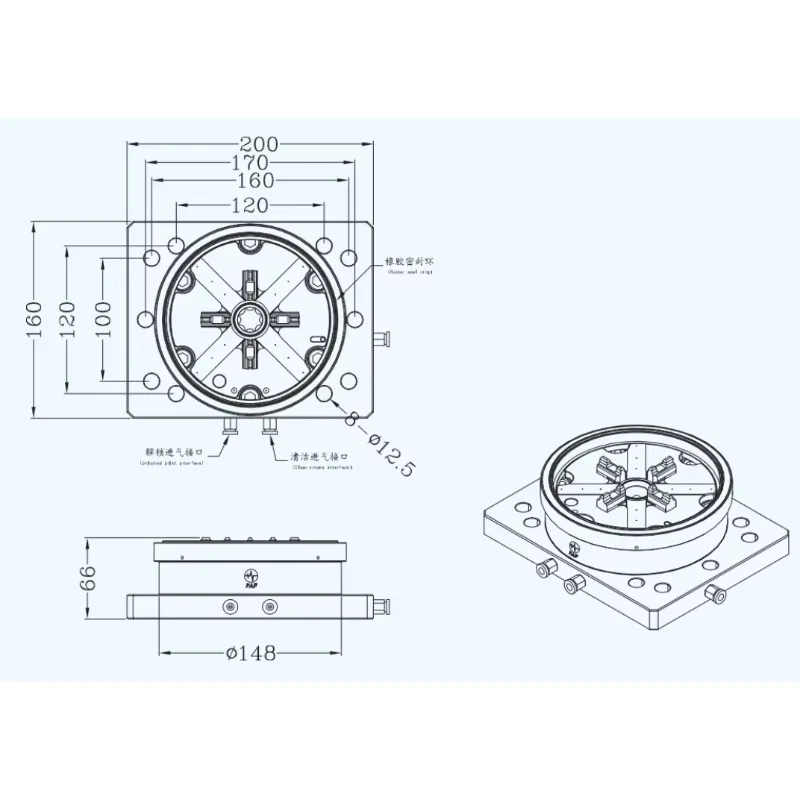 3 Axis Automatic Centering Chuck - EROWA A150