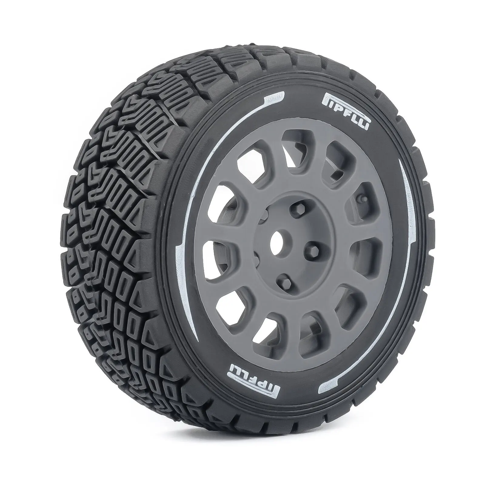 4Pcs 1/14 RC WRC Rally Tires with Wheel Rims 12mm Hex Gravel Tyres Fit for MJX 14303 C3 RX12 DSK Tamiya M05 On Road Racing Car