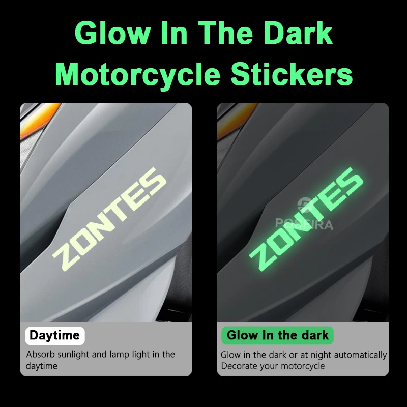 POSFIRA Stickers Luminous Decals for Zontes 703F 350E 368G G1 125 350D 125C 310M 368K 125D GK350 350M 703RR 125M 125E 350 E D - Image 2