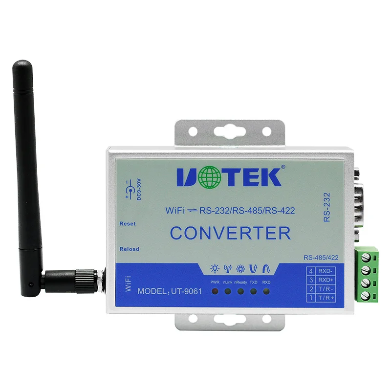 UOTEK WiFi to RS-232/485/422 Wireless Data Transmission Converter 433MHz ISM Frequency UT-9061A