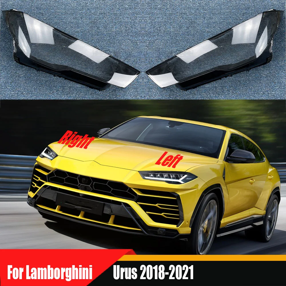 

For Lamborghini Urus 2018-2021 Headlamp Transparent Cover Lampshade Headlight Shell Lens Plexiglass