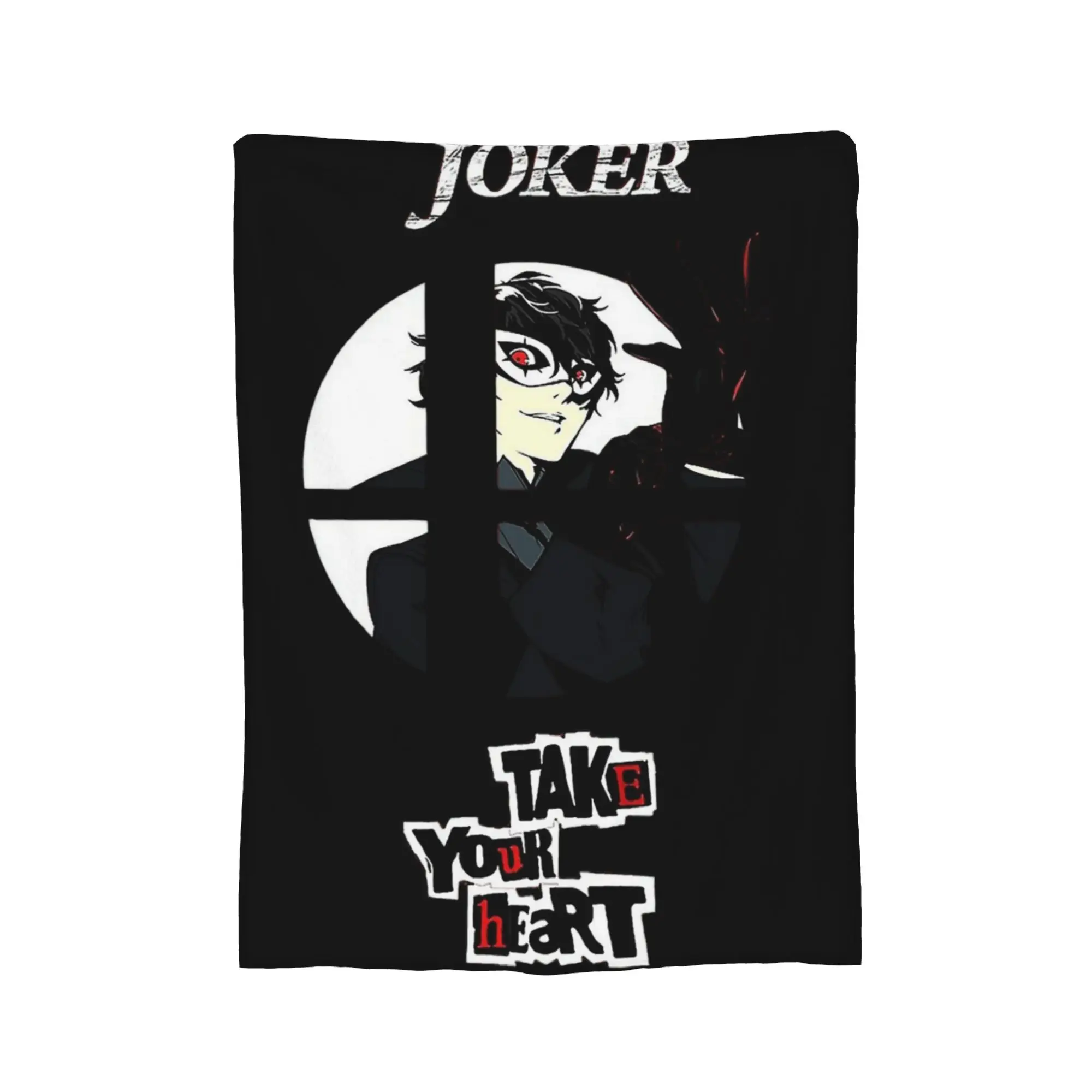 Persona  Joker Is Here to Take Your Heart Blanket  Flannel Awesome Breathable Throw Blankets for Coverlet Summer