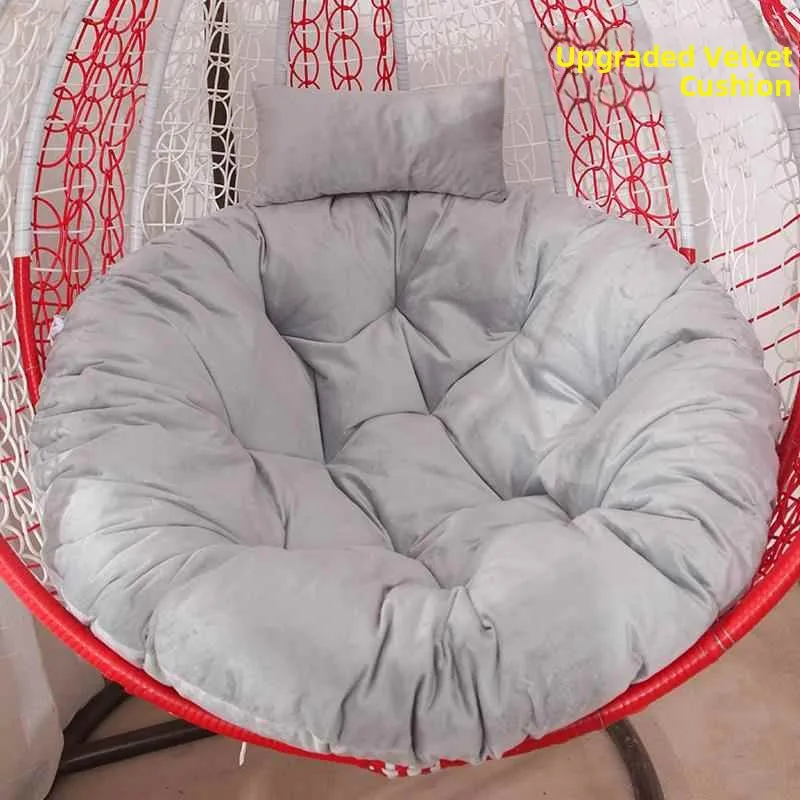 Thickened Hanging Chair Pad Swing Nest Wicker Chair Bedroom Single Person Hanging Chair Cushion Removable And Washable round ...
