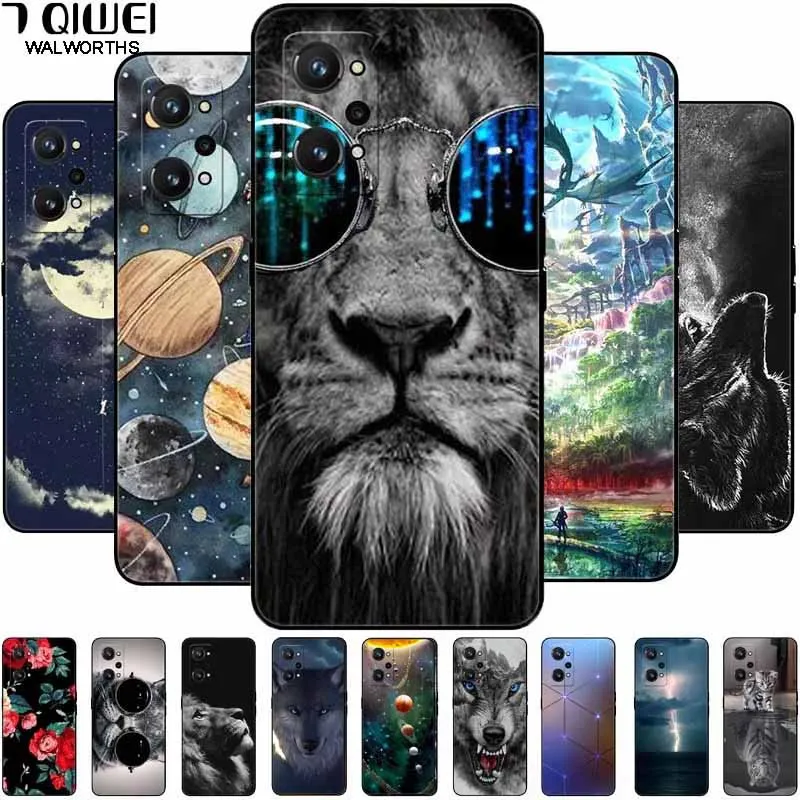 Soft Cover For Realme GT Neo 3T Case Silicone Bumper Wolf Lion TPU Funda Cases For Oppo Realme GT Neo3T 5G Case 2022 6.62 Shell