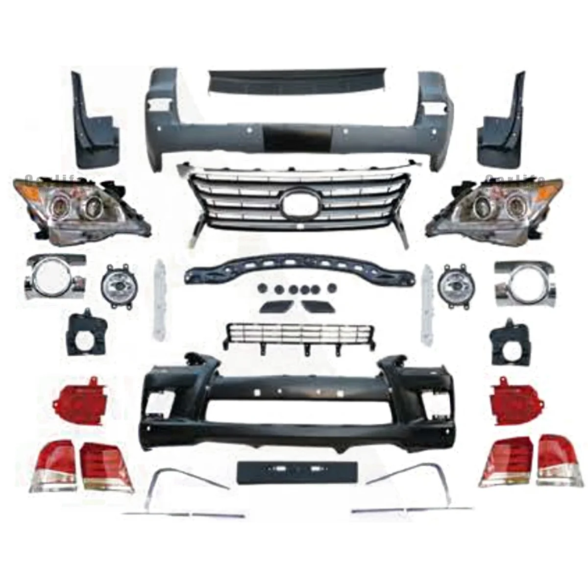 

Car bumpers parts Lexus LX570 2009-2011 year facelift to 2014 model with bumpers grilles headlights taillights