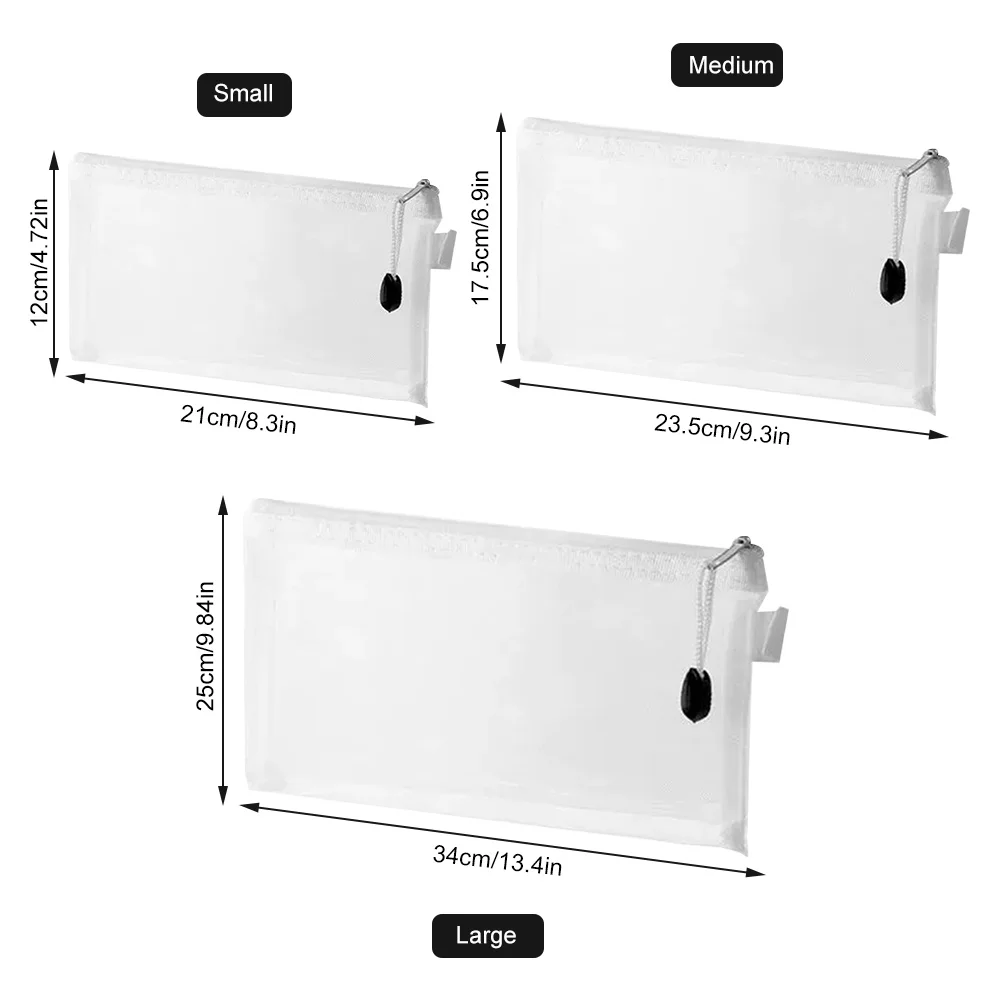 A6 Mesh Ritssluiting Zakje Document Tas