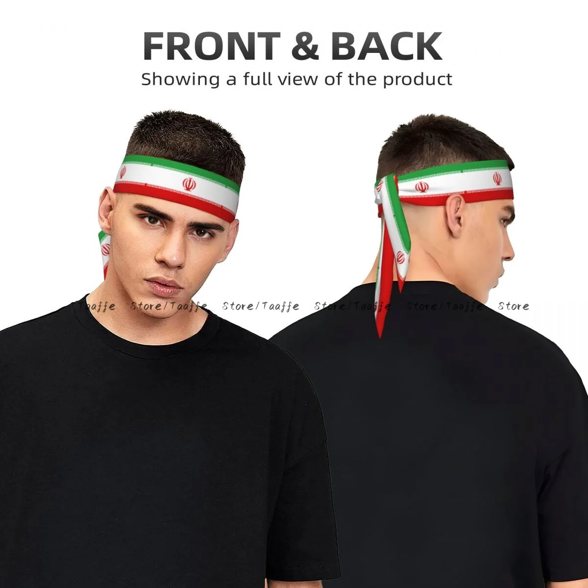 Sweatband Bandanas Iran Flag Hairband Head Tie Sports Headband Hair Accessories