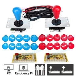 Arcade Joystick Copy SANWA Game Machine Stick Console DIY Kit Push Buttons For PC Raspberry Pi Zero Delay USB Board Controller