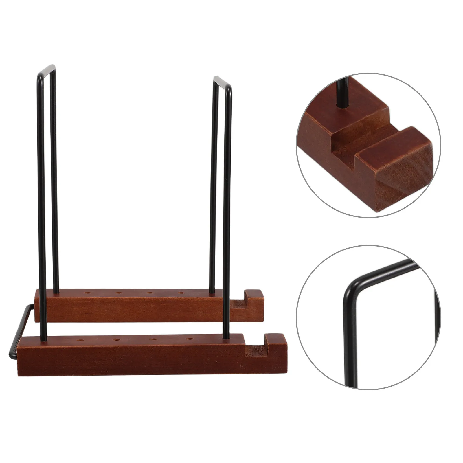 Wood Iron Vinyl Record Rack Space Saving Organizer Desktop Storage for Vinyl Records Cd Display Record Holder Wooden