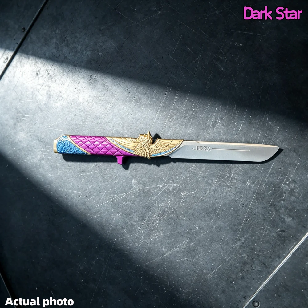 22cm 8.66in Delta Force Dark Star Katana Game Model Props Samurai Sword Unsharpened Decorative Craft Knife Desktop Display Gift