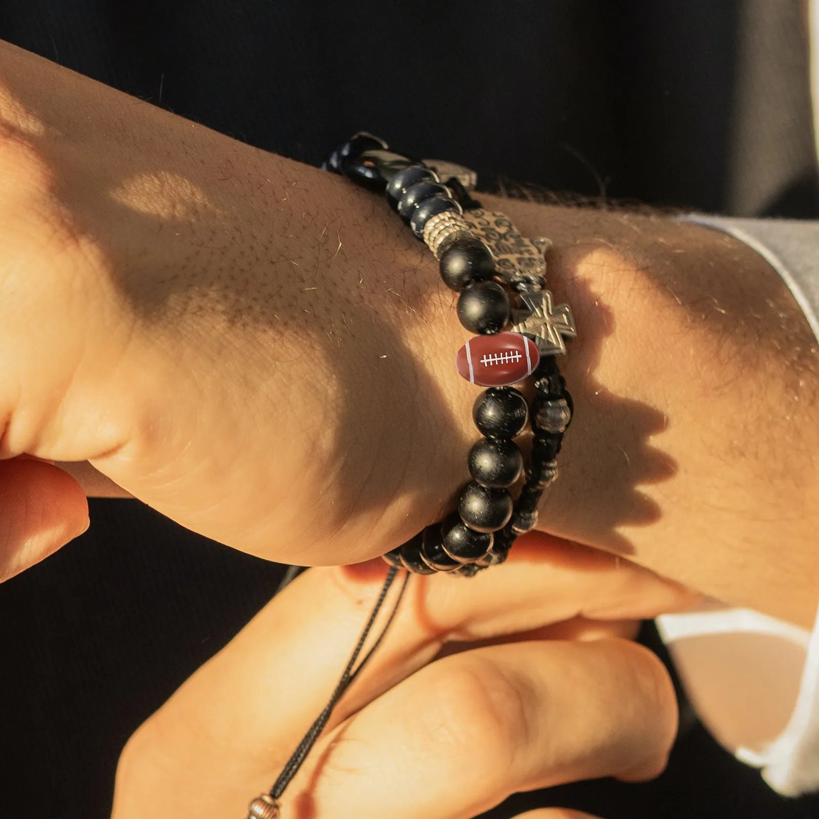 

150 шт. акриловых бусин в форме футбольного мяча для изготовления украшений своими руками, подвесок, брелоков, разделительных бусин оптом