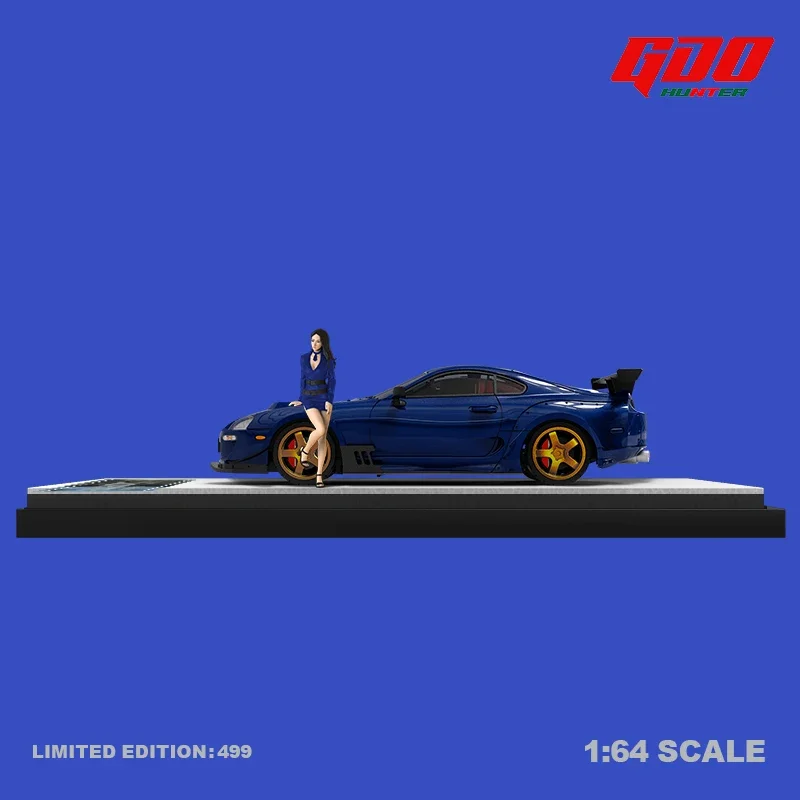 B-M TimeMicro X GDO 1:64 SUPRA A80Z Blaues Modellauto