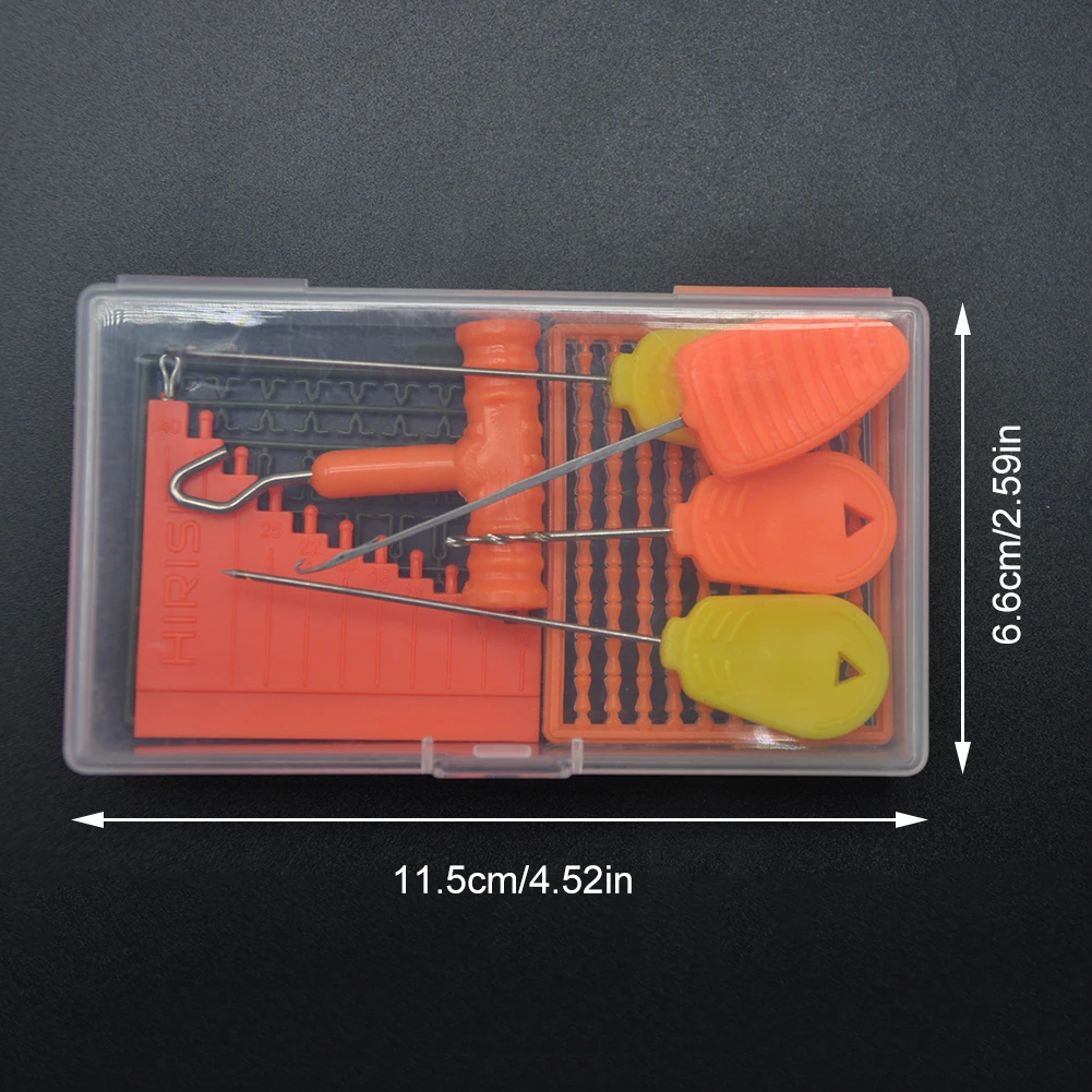 9 قطعة طعم صيد سمك الشبوط إبرة مع صندوق طعم صيد إبرة معالجة عدة الطعوم تزوير إبرة الحفر الصيد اكسسوارات #1