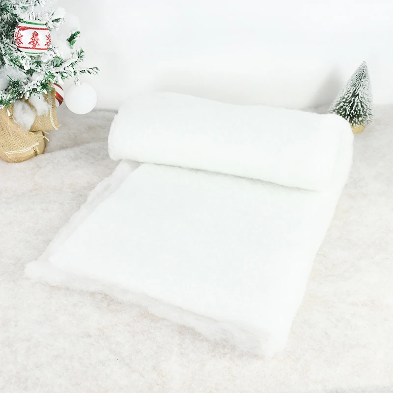 100*150cm Christmas Snow Cover Blanket Artificial Cotton Blanket For Christmas Tree Skirts Backdrop Decoration Fake Snow Carpet