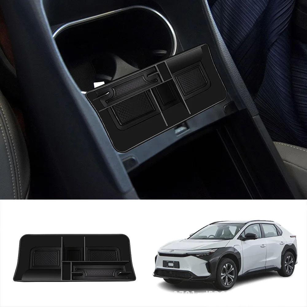 Car Armrest Storage Box For Toyota BZ4X BZ 4X 2022 2023 Central Console Container Trays Organizer Interior Auto Part Accessories