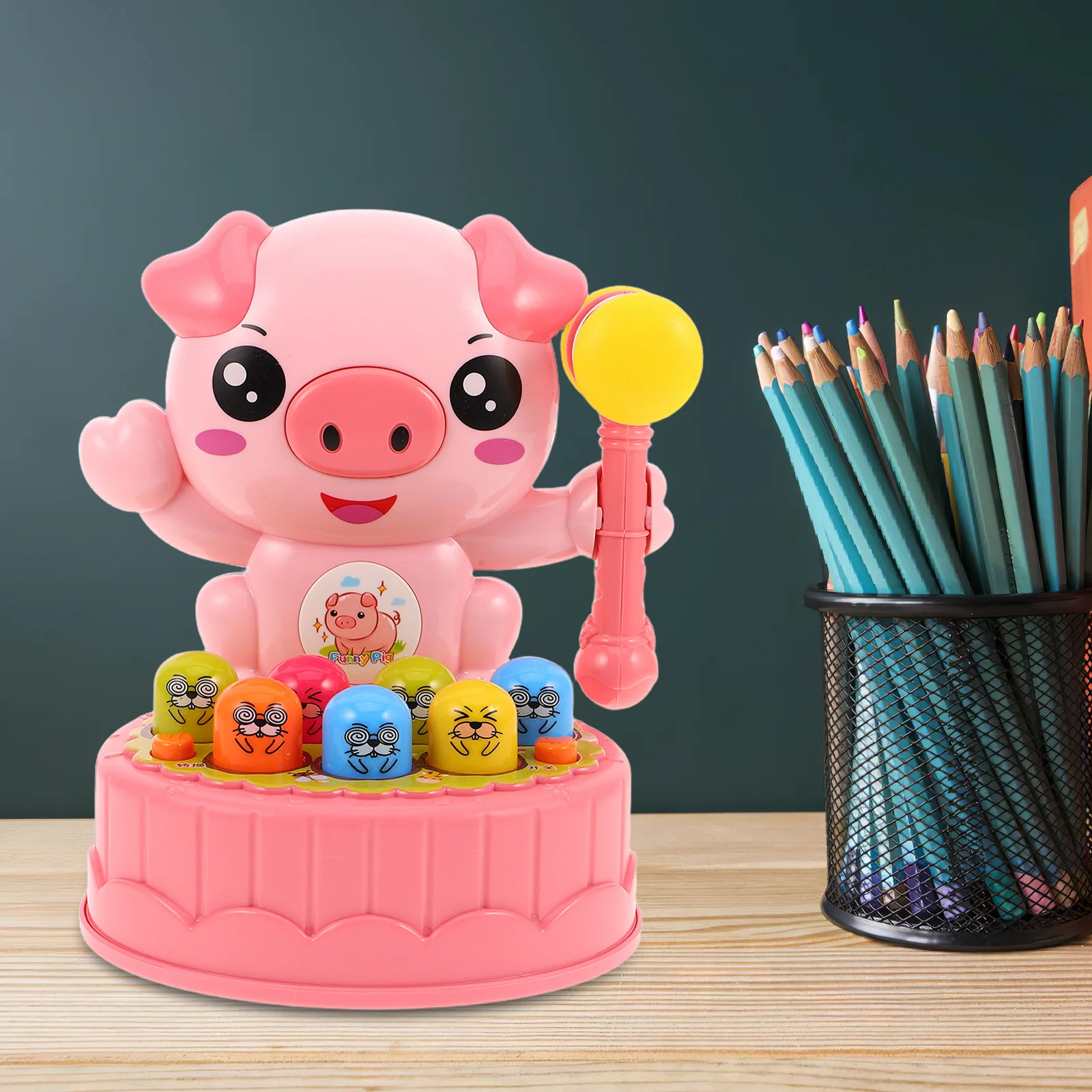 Interaktywna gra dla maluchów, gra edukacyjna dla dzieci, gra w uderzanie, kolorowe modele kretów, młotek, zabawki edukacyjne, prezenty.