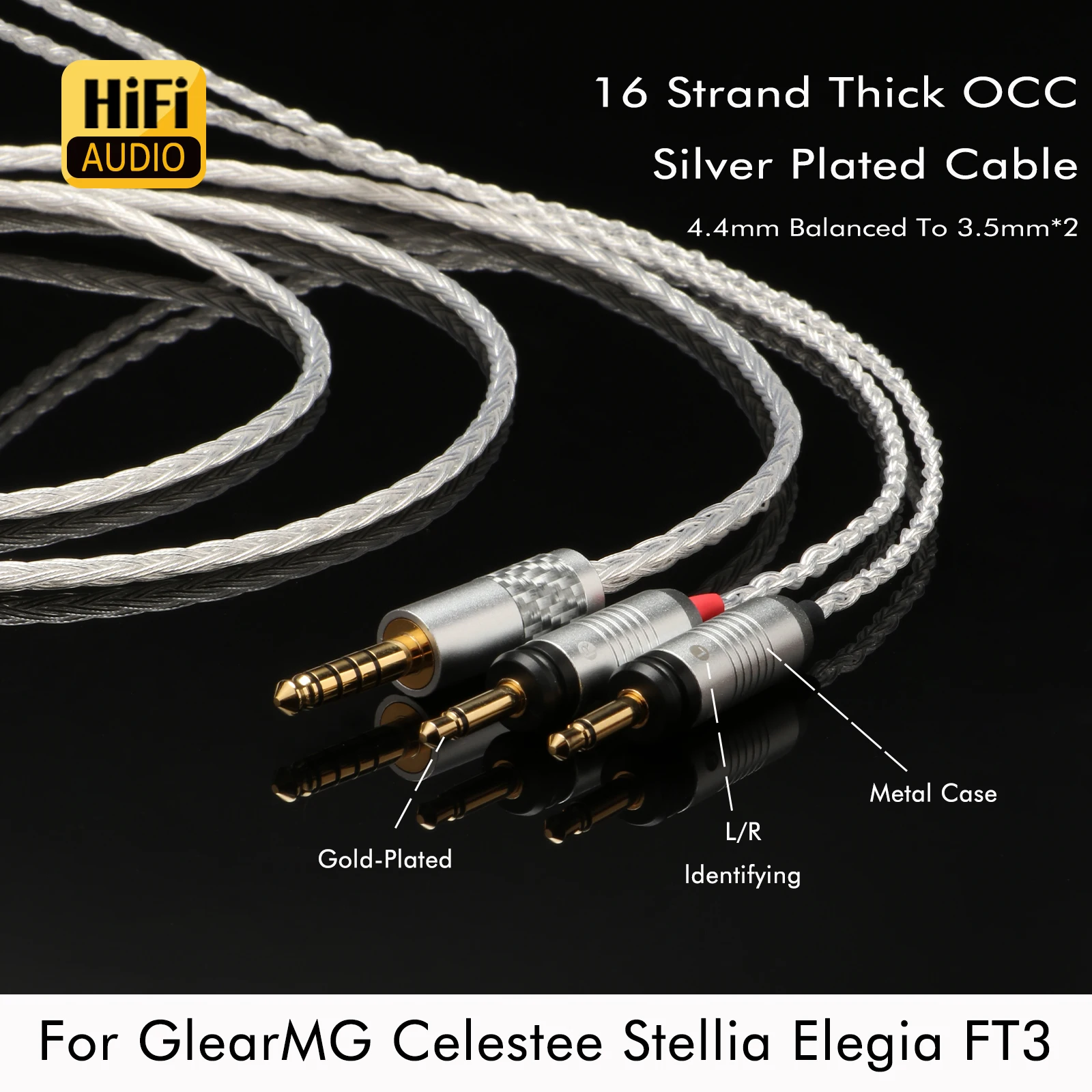 7N OCC 16Cores Headphone Cable For AKG N5005 N30 N40 MMCX IE300  4.4mm 2.5mm 3.5mm XLR Balanced view 4