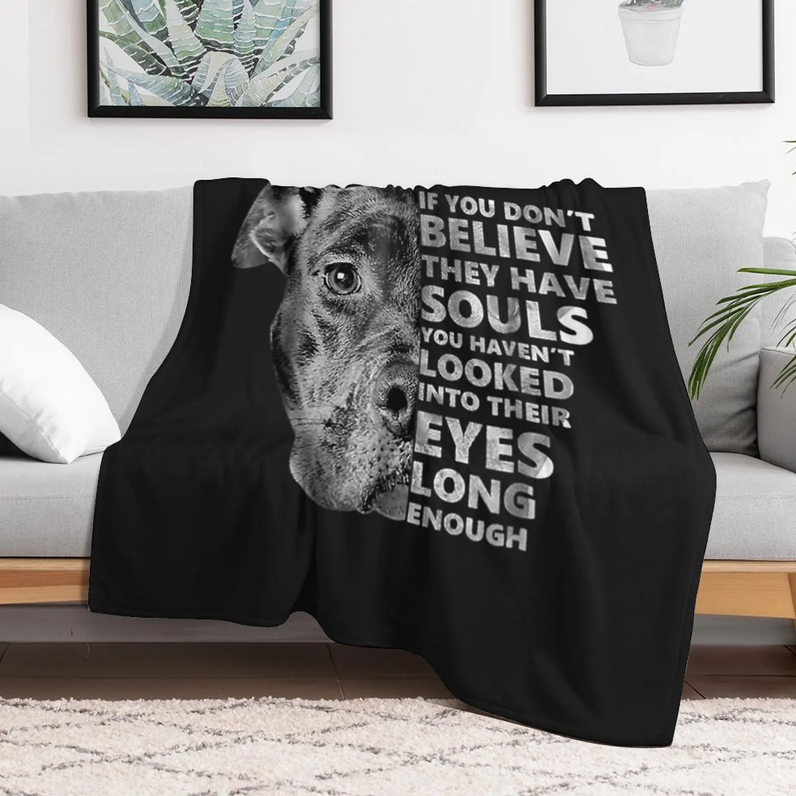 Soul Pitbull I Love Pitbull Dog Lover Tshirt Throw Blanket Thermal Tourist Blankets