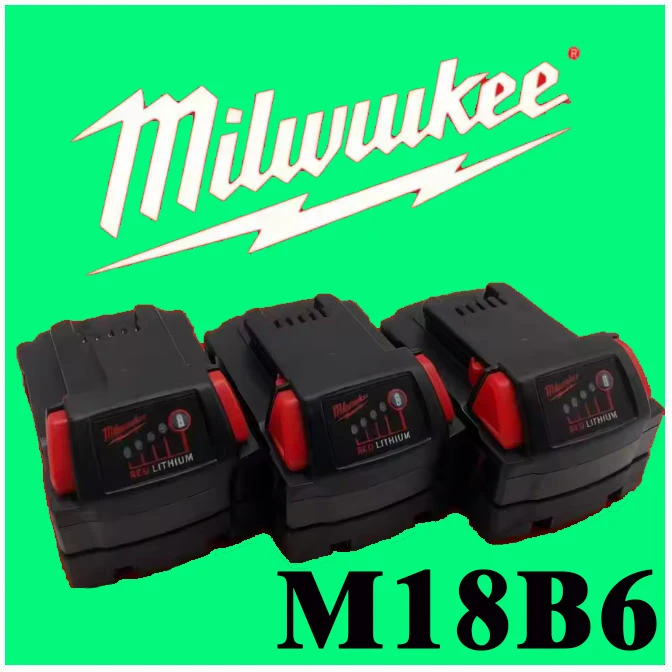 

Milwaukee Lithium ion Battery M18 B6 XC 48-11-1815 2604-20 48-11-1850 Rechargeable tool battery M18 Milwaukee Original18V