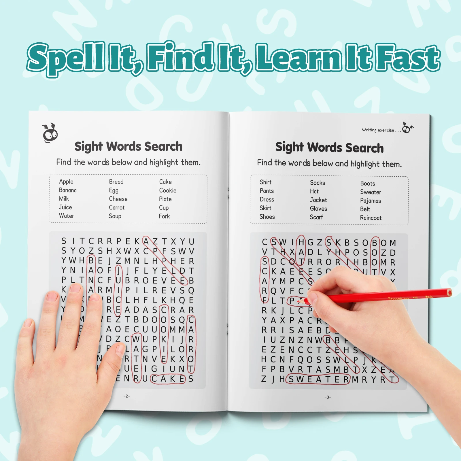 My First Word Search and Spelling Workbook Improve vocabulary and spelling skills through fun word search games and exercises.